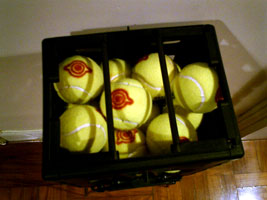 My marked tennis balls